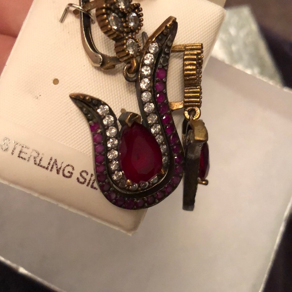 Ruby Ring Set With Earrings From India- Indian Je… - image 5